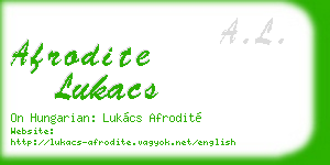 afrodite lukacs business card