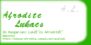 afrodite lukacs business card